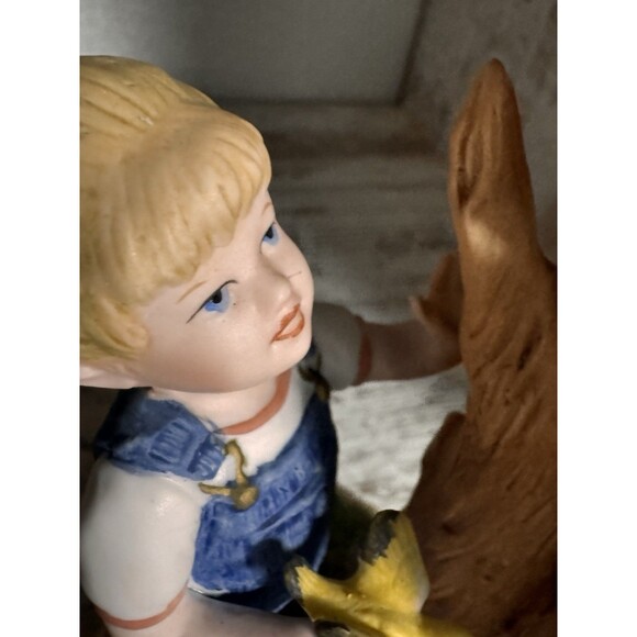 Home Interiors Denim Days 1985 #8888 Boy, Girl, Dog, Birds, Bird House summer - Picture 15 of 16